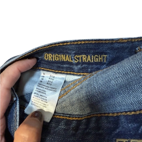American Eagle Outfitters Original Straight Jeans Men’s Size 30x32 Blue Denim - Picture 8 of 13